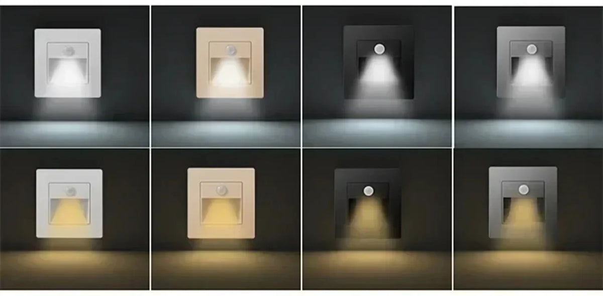 Automatic PIR Motion Sensor LED Recessed Step Light for Safe Stairways