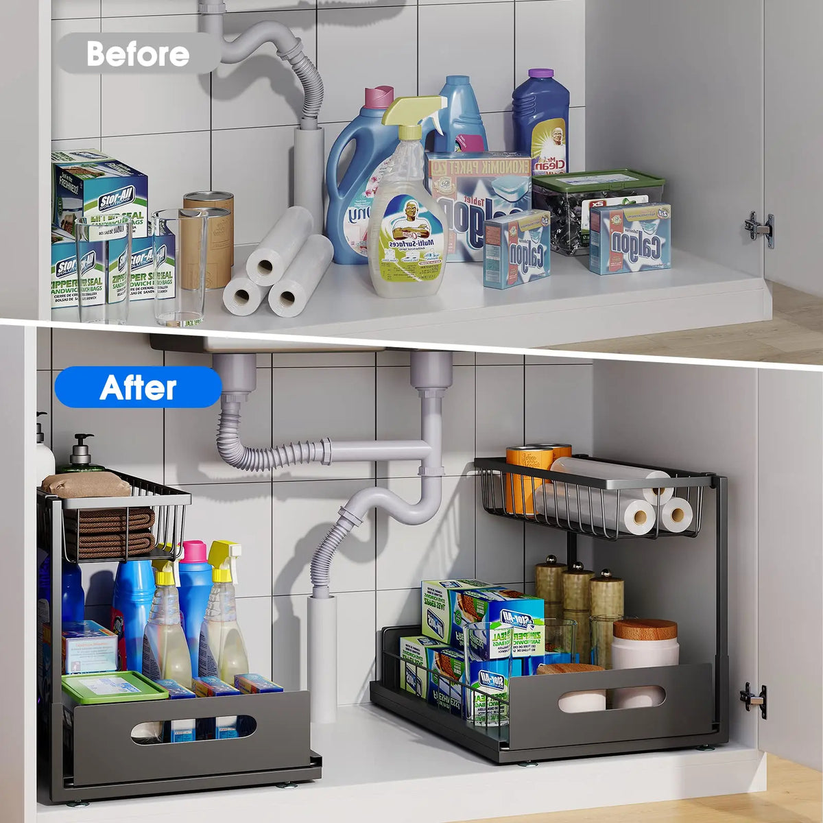Vèore 2-Tier Under Sink Sliding Organizer -