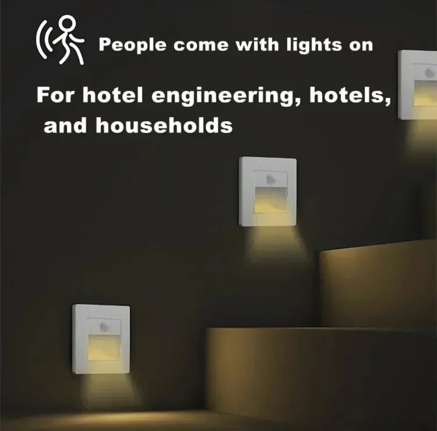 Automatic PIR Motion Sensor LED Recessed Step Light for Safe Stairways